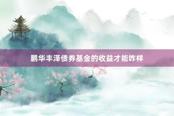 鹏华丰泽债券基金的收益才能咋样